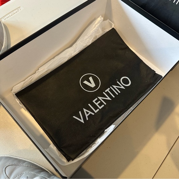 VALENTINO by Mario Valentino Ronald Logo Leather Sneakers in Grey - Picture 12 of 14